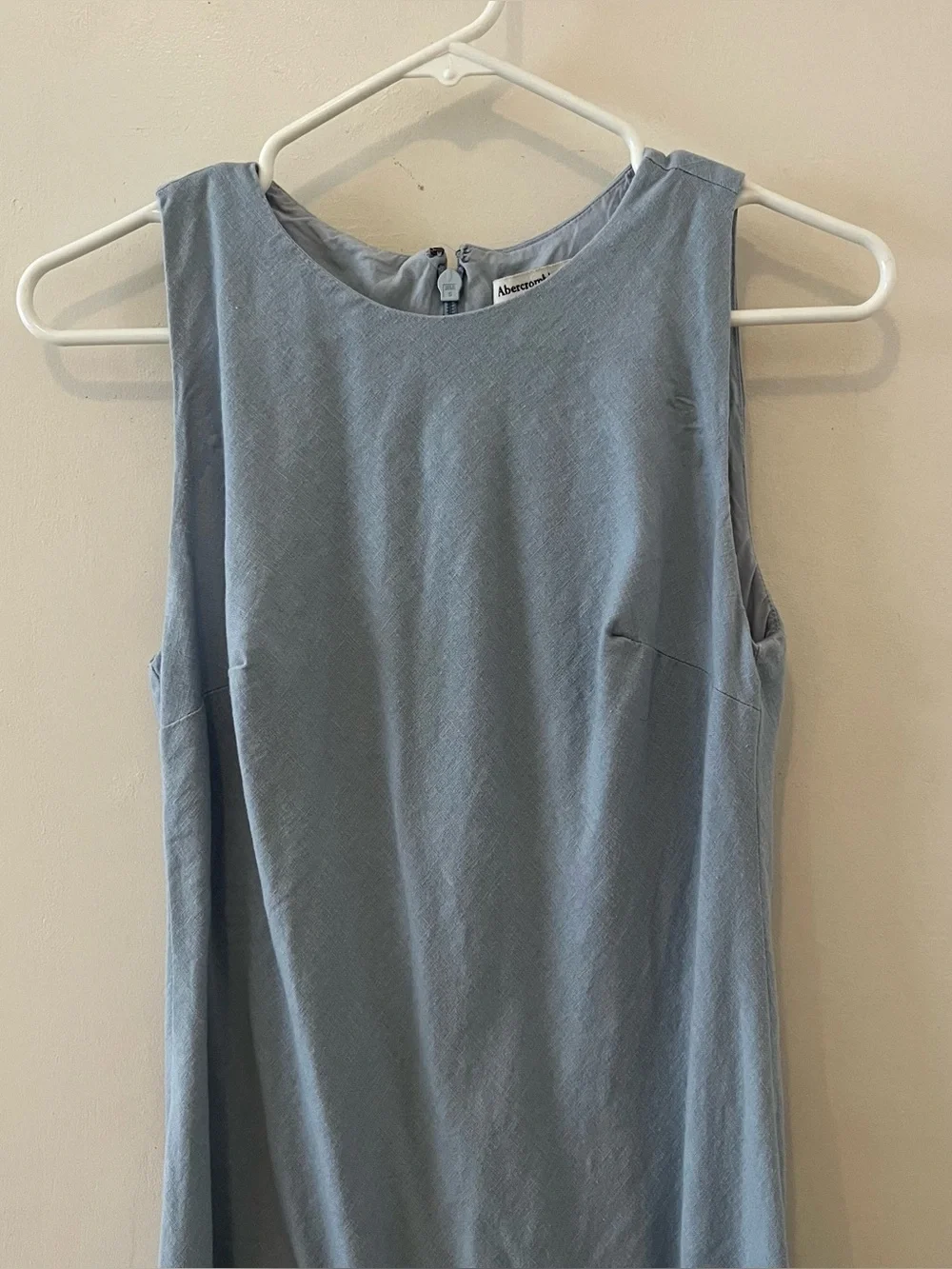 Abercrombie & Fitch | light blue linen blend maxi dress